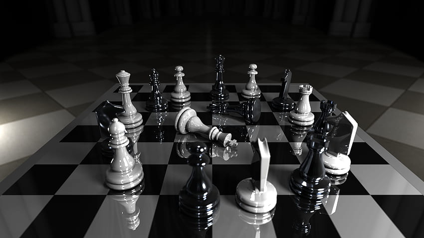 Wallpaper macro, horse, the game, chess, Board, figure, black background,  king for mobile and desktop, section разное, resolution 1920x1080 - download