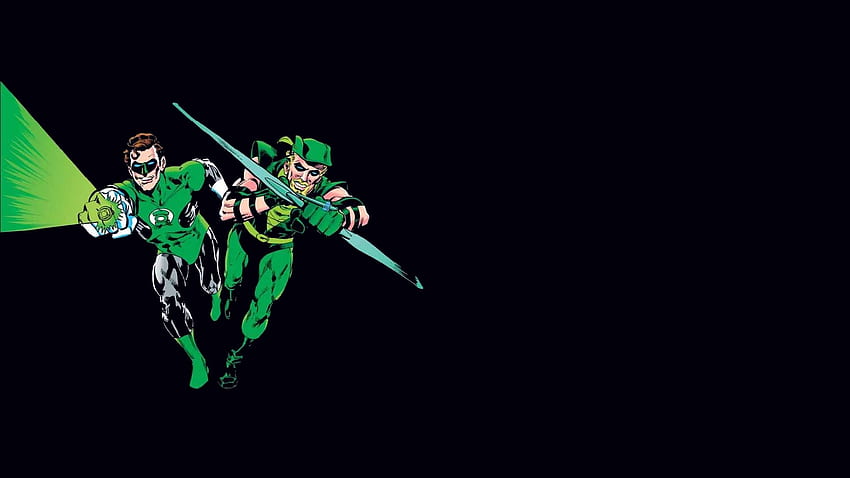 Fumetti - Collage Freccia Verde Lanterna Verde Sfondo HD