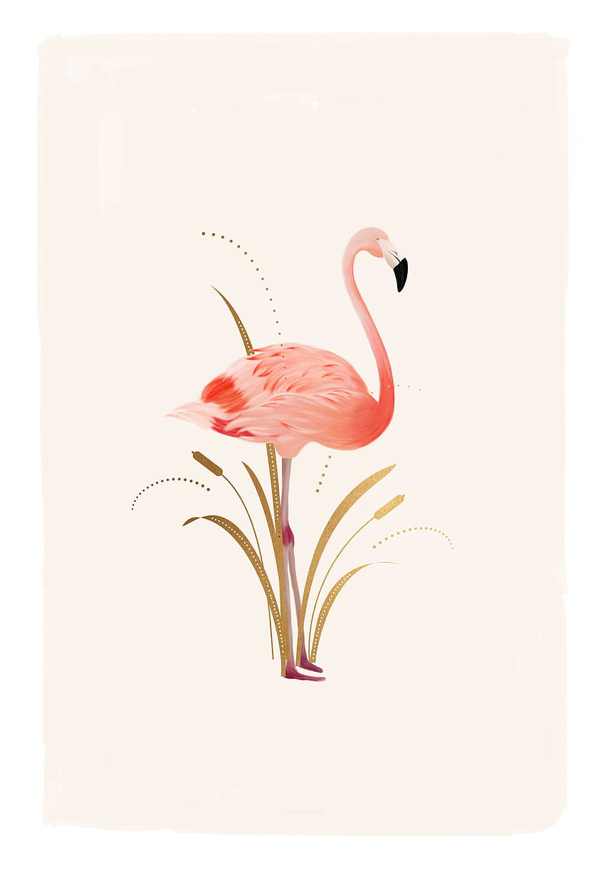 Era baru dimulai. Kembali bersamamu sebentar lagi. Ilustrasi Flamingo, Seni Flamingo, Seni Burung, Flamingo Cat Air wallpaper ponsel HD