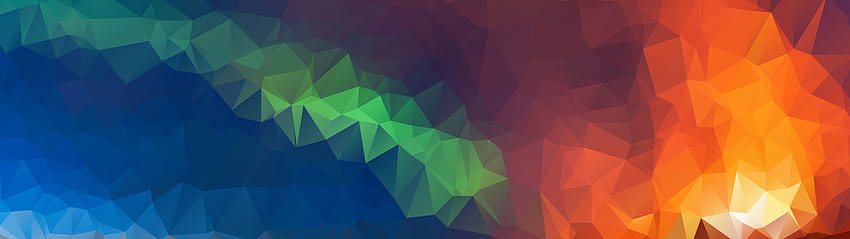 Polígono colorido abstracto , 5120x1440 fondo de pantalla