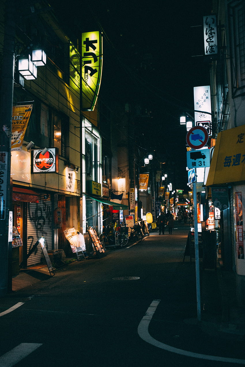 uliczne japonia tokio i życie nocne i tło Tapeta na telefon HD