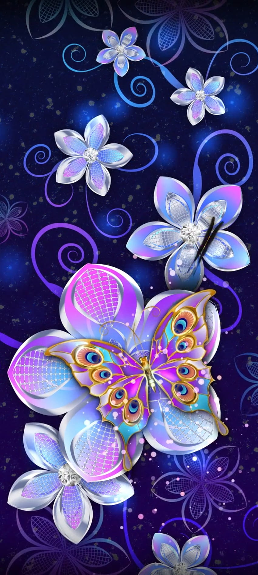 Beautiful Butterfly, moths and butterflies, pink, white, luxury, Flowers HD  phone wallpaper | Pxfuel