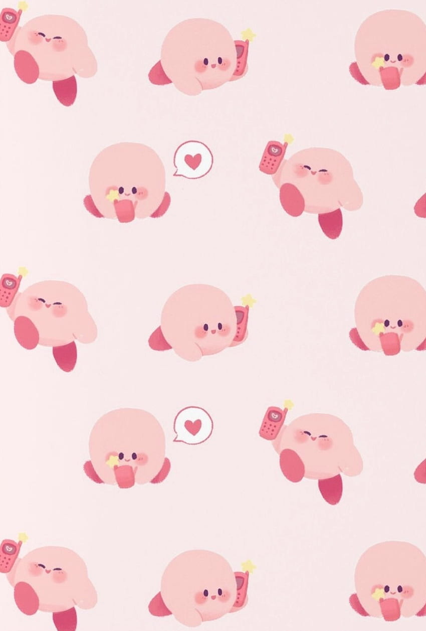 Patrón Kirby. Kirby. Juegos de kirby, Memes de kirby, Kawaii fondo de pantalla del teléfono