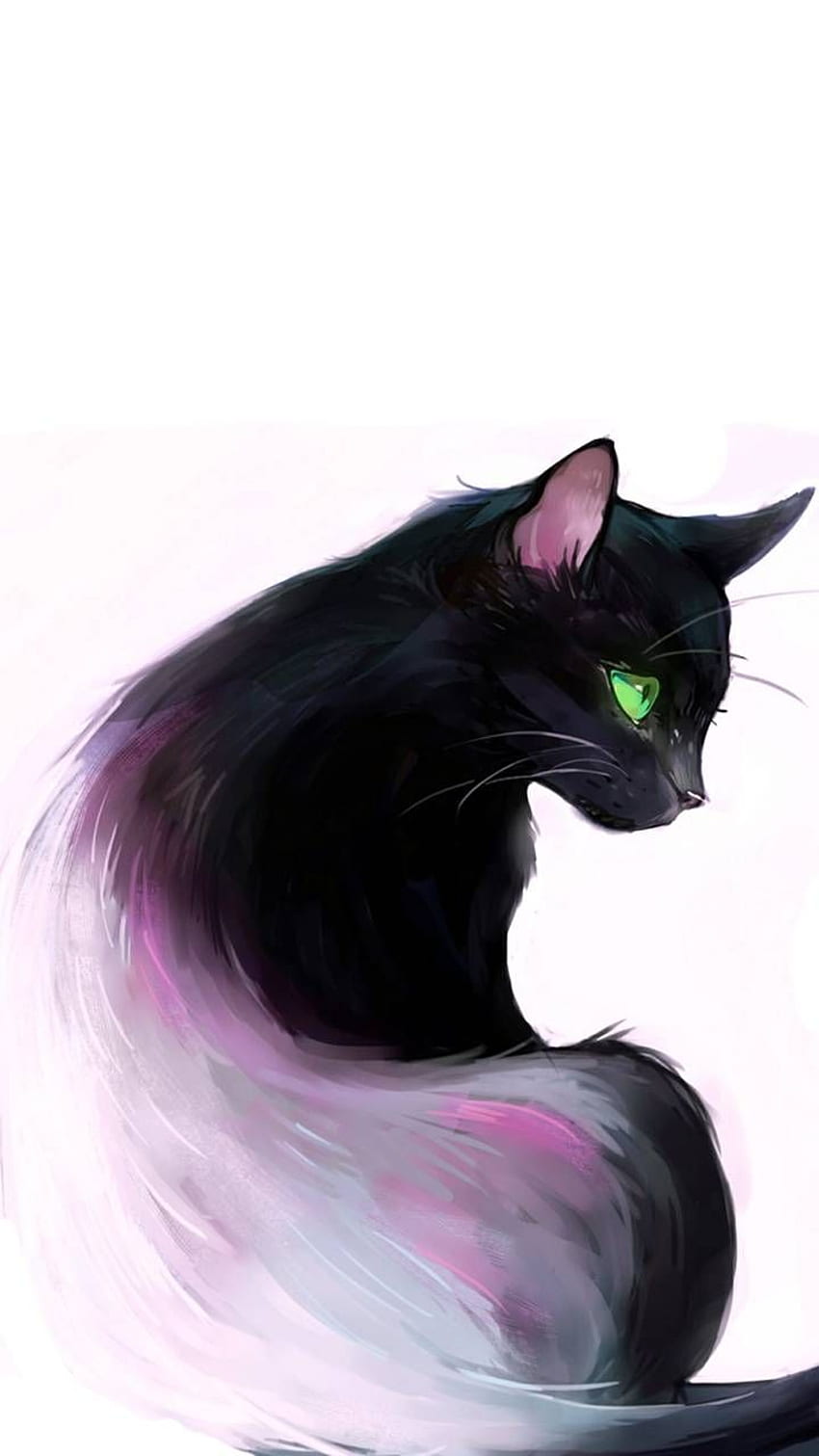 Anime Aesthetic Cat, Aesthetic Black Cats HD phone wallpaper