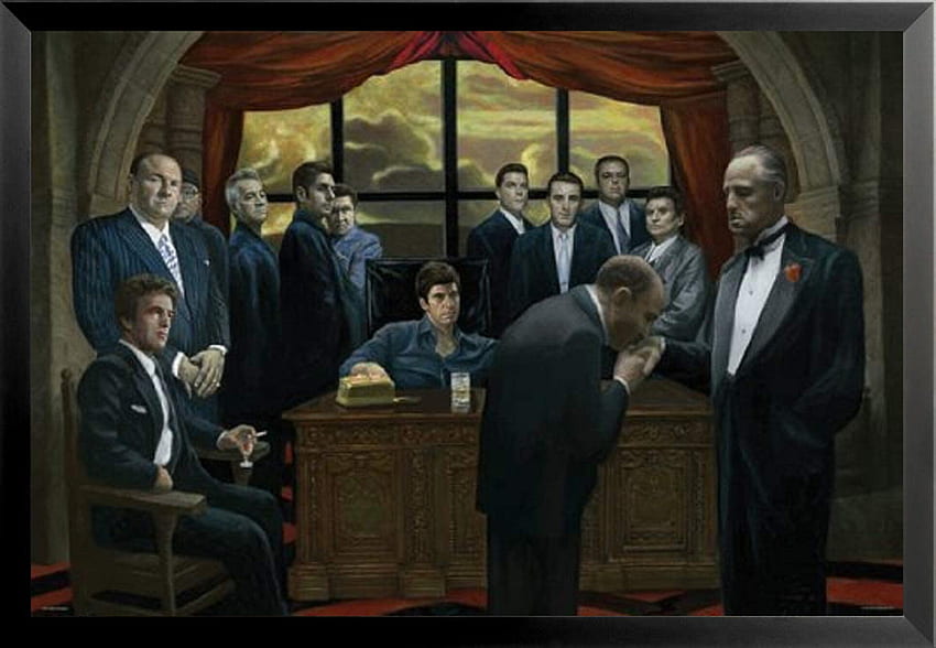 Art For Less Godfather Scarface Sopranos Goodfellas - Graphic Art'ı satın alın. Wayfair, Yaralı Yüz Tablosu HD duvar kağıdı