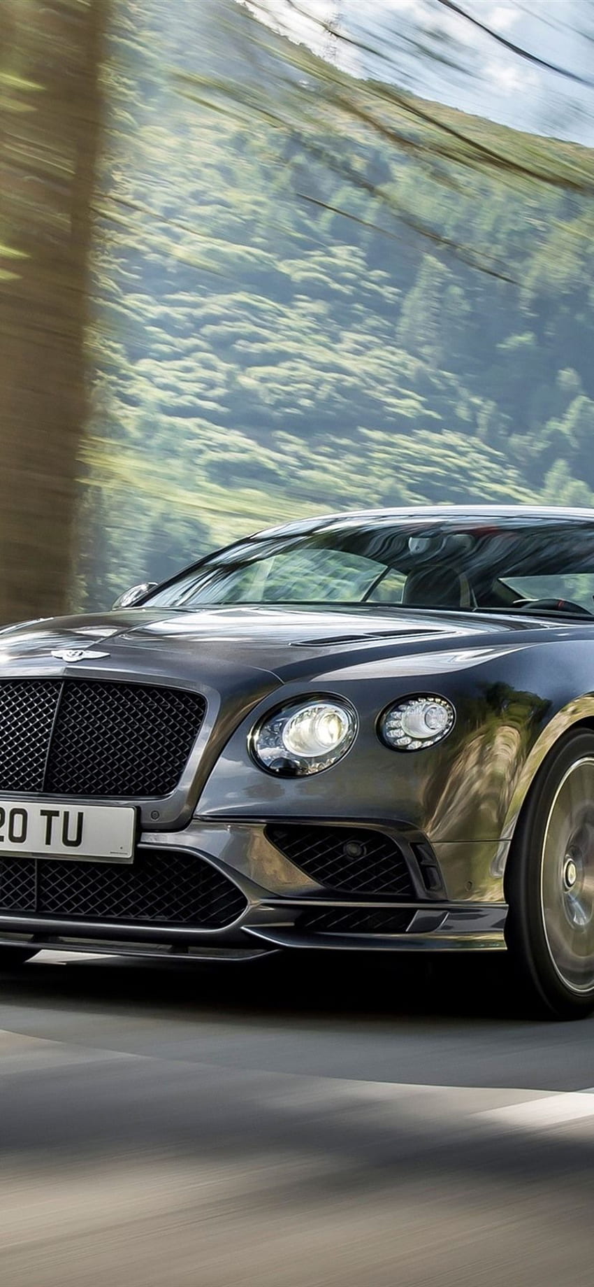 Bentley Continental GT supercar in speed, Bently HD phone wallpaper