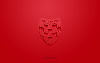 HNK Hajduk Split, creative 3D logo, red background, Prva HNL, 3d emblem ...