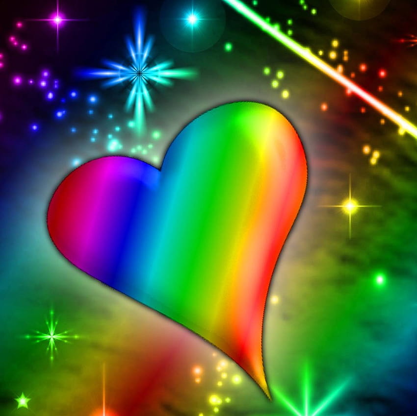 home arco-íris coração arco-íris arco-íris coração arco-íris [] para o seu, Mobile & Tablet. Explore o Coração do Arco-Íris. Cores do arco-íris, arco-íris legal papel de parede HD