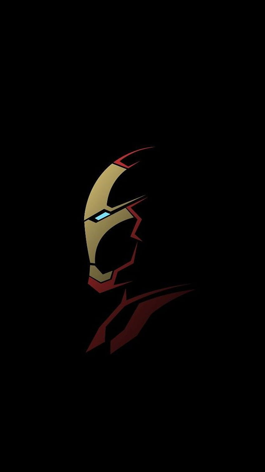 아이언맨 아머 페이스 미니멀 iphone_com, Iron Man Minimalist HD 전화 배경 화면