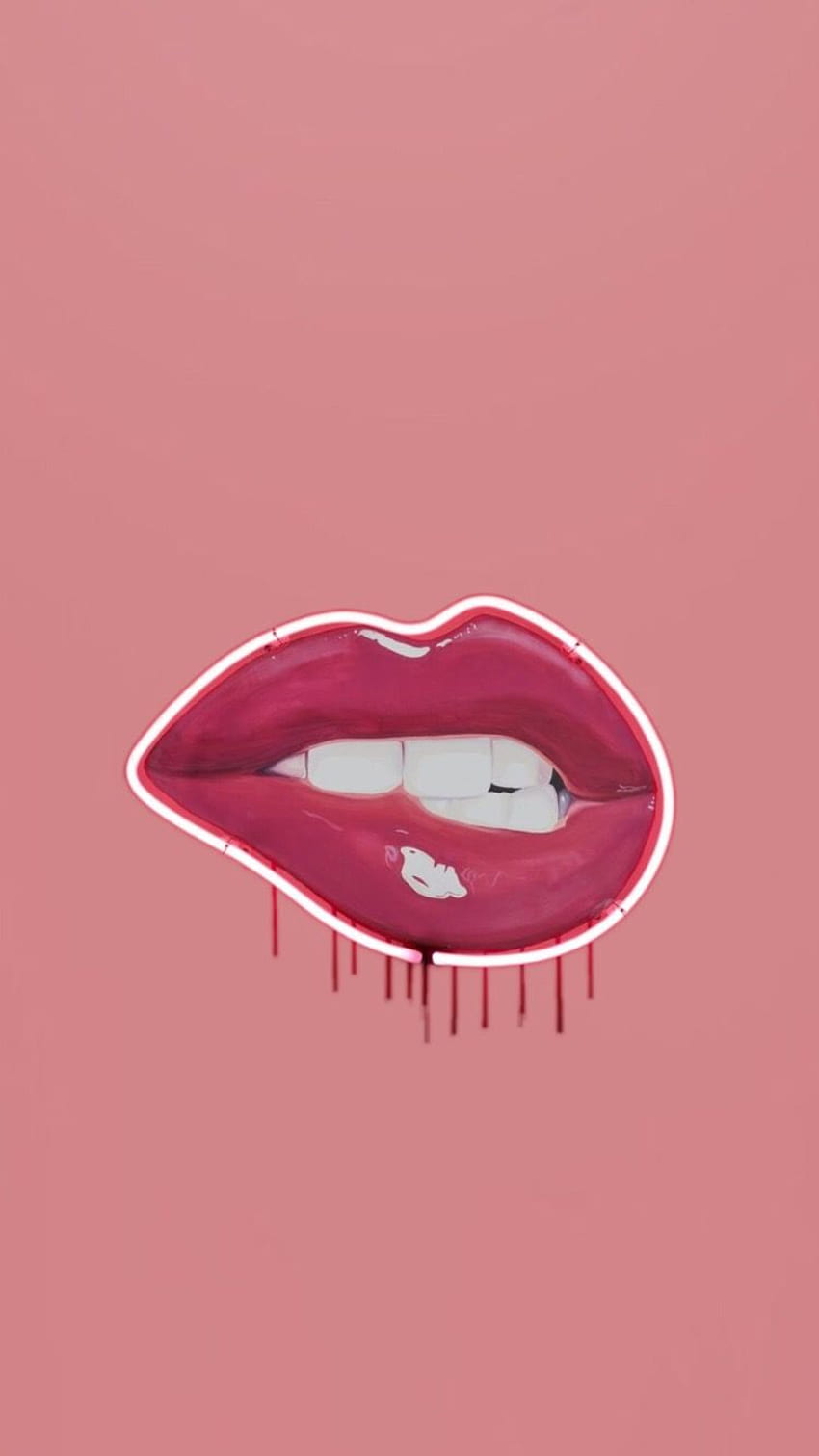 Lips - Neon Lip Background - & Background, Lip Gloss Aesthetic HD phone wallpaper