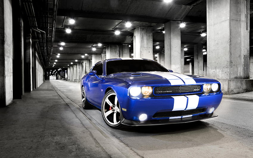 Blue Dodge Challenger SRT8 392 . Car Website, Blue Dodge Charger SRT8 HD wallpaper