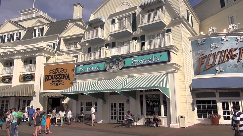 Disney's Boardwalk Shopping and Dining Area 2013 Tour and Overview HD wallpaper