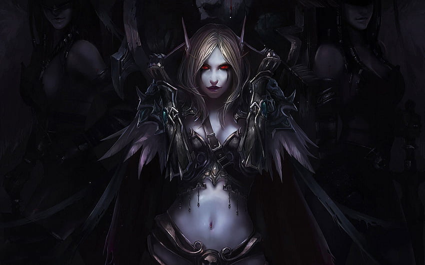 Artwork Elves Fantasy Art Navel Sylvanas Windrunner Video Games Warcraft WarCraft III Women World Of HD wallpaper