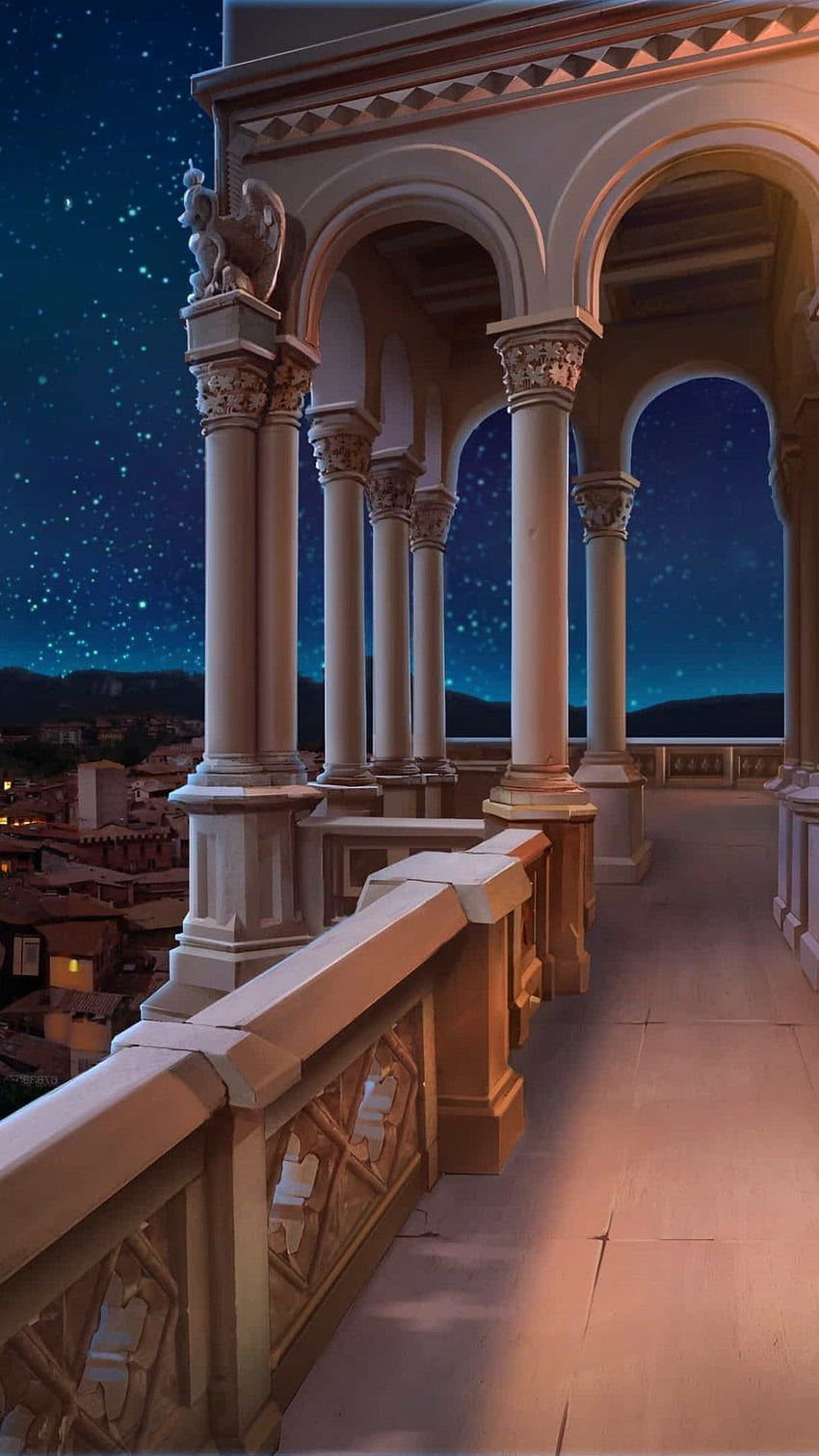 Plano de fundo do episódio, Castle Balcony Papel de parede de celular HD