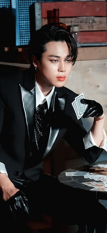 Jungkook, black suit, HD phone wallpaper