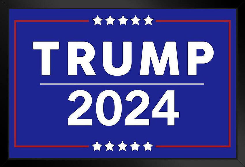도널드 트럼프 2024 대통령 재선거 재선거 캠페인 Make America Great Again Keep America Great Trump Flag American Sign Trump Merchandise MAGA 2024 Black Wood Framed Art Poster HD 월페이퍼