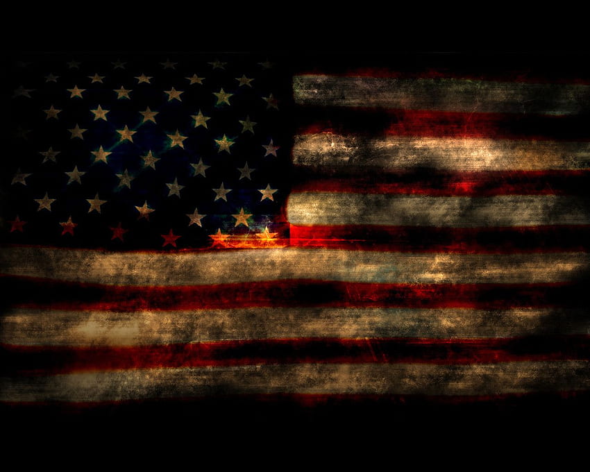 Vieux drapeau américain, drapeau américain rustique Fond d'écran HD