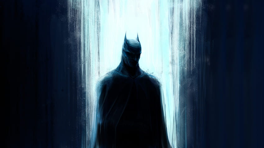 Batman, silhouette, dark, heroes HD wallpaper