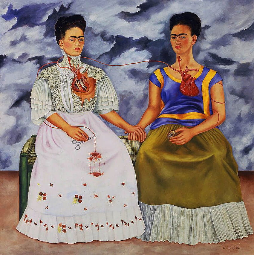 Las dos Fridas, 1939, Frida Kahlo fondo de pantalla del teléfono