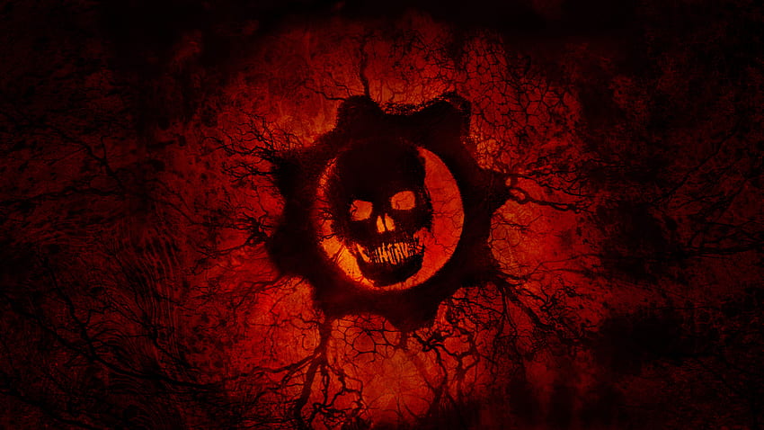 Crimson Omen, Red skull, Gears of War, , , , Games HD wallpaper