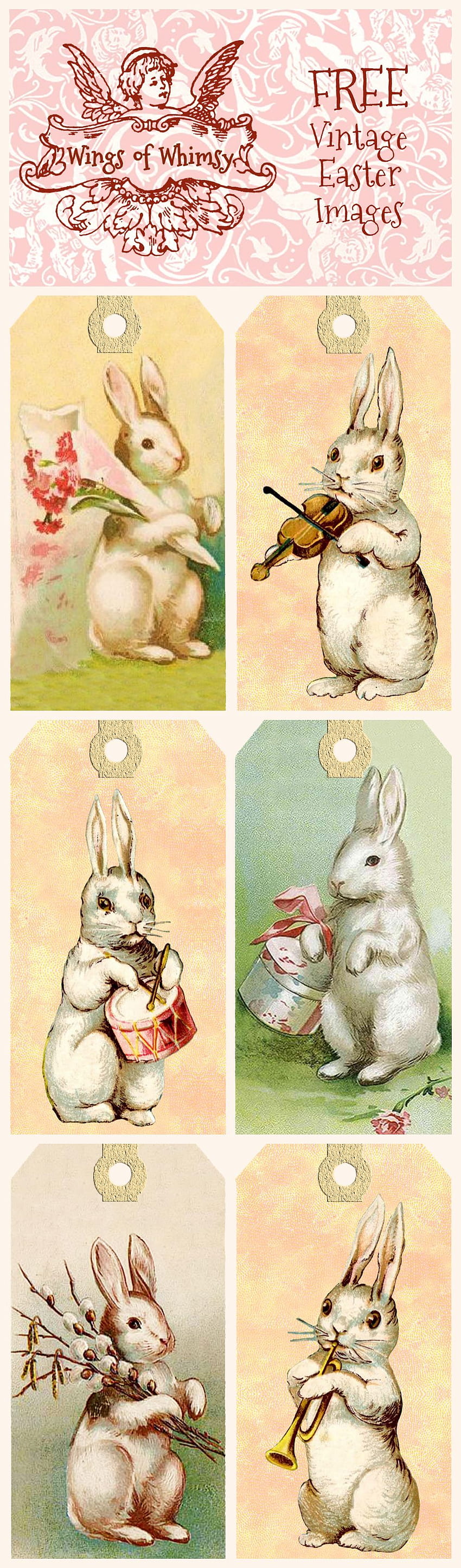 Tag Kelinci Paskah Antik – barang cetakan. Paskah antik, tag Paskah, kartu Paskah antik wallpaper ponsel HD