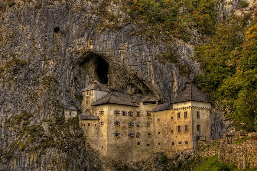 landscapes, castles, Europe, Slovenia, Predjama Castle HD wallpaper