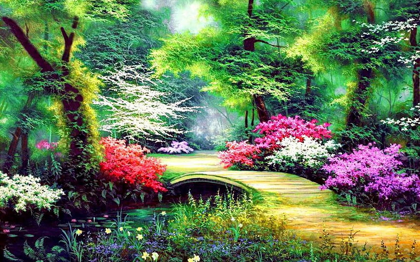 Enchanted Garden . Natuur, Studio's, Tuin HD wallpaper