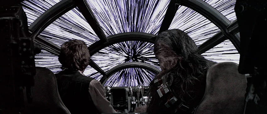 Millennium Falcon saat dia memasuki hyperspace dari Star, Star Wars Millennium Falcon Wallpaper HD