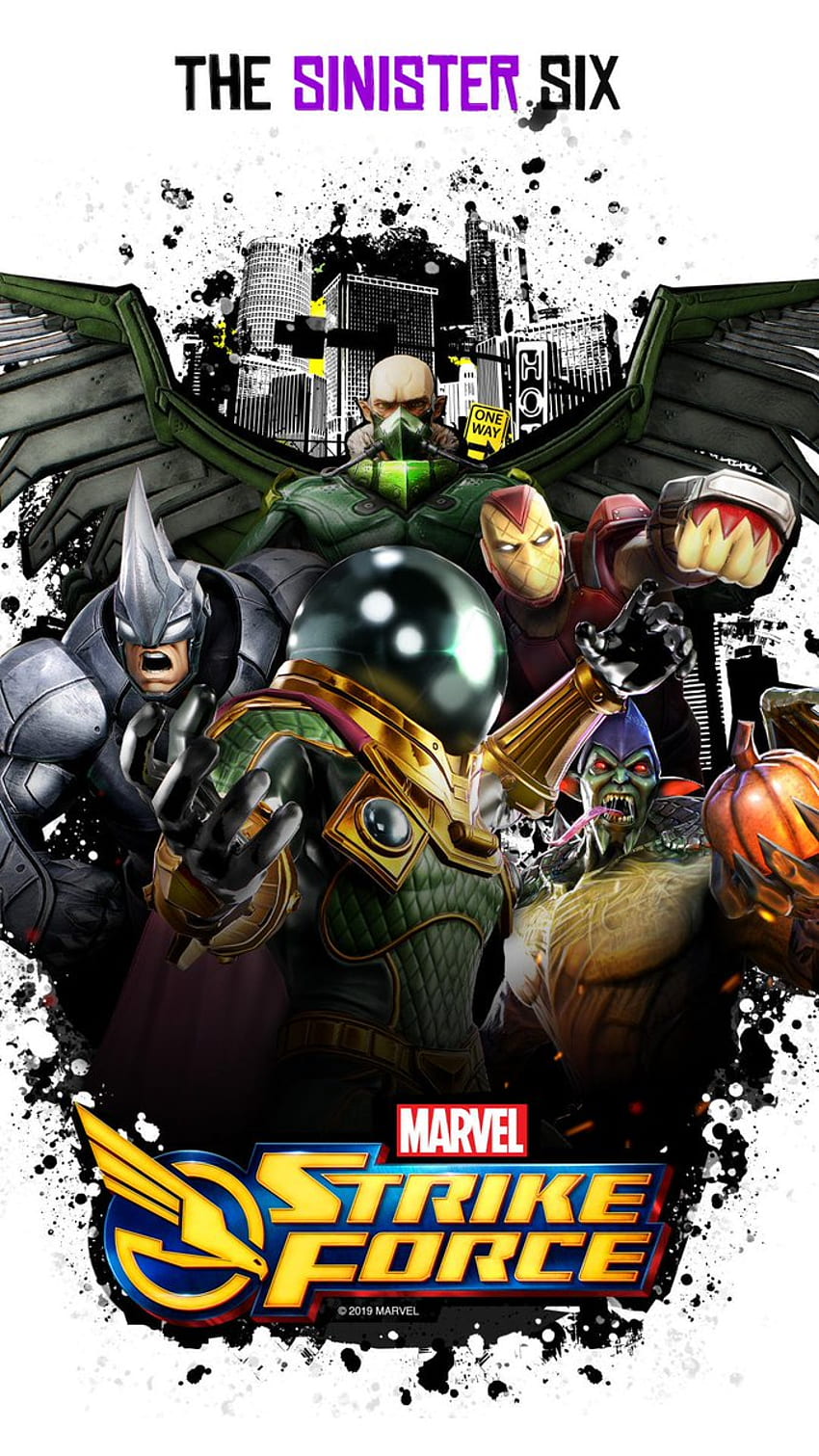 MARVEL Strike Force - ponsel Sinister 6 . Letakkan di ponsel Anda. wallpaper ponsel HD