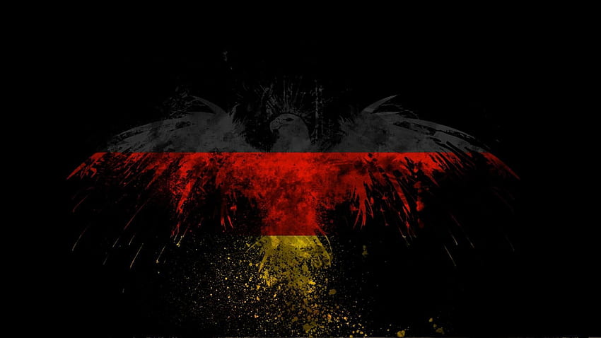 Fond d'aigle allemand. Dragons. Aigle, drapeau de l'Allemagne Fond d'écran HD