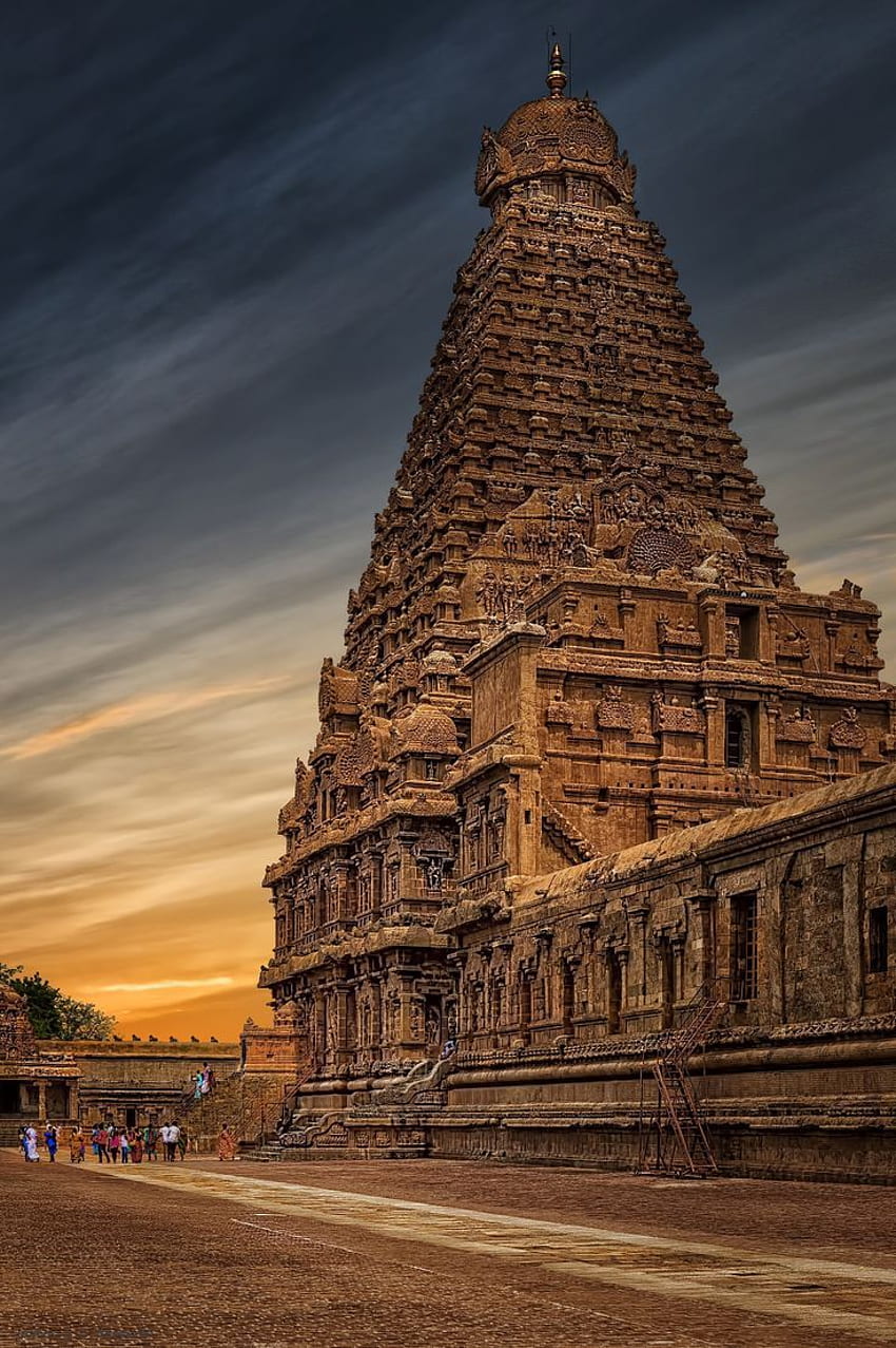 Brihadeeswarar 사원, Thanjavur, 인도. 인도 사원, 인도 건축, 인도 사원 건축 HD 전화 배경 화면