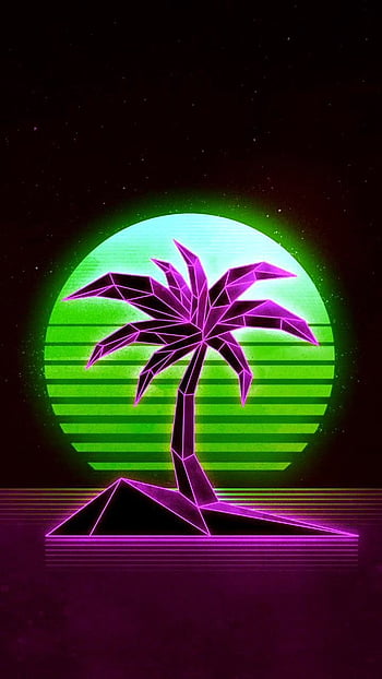 Synth #Retrowave #neon #cyberpunk digital art #1080P #wallpaper