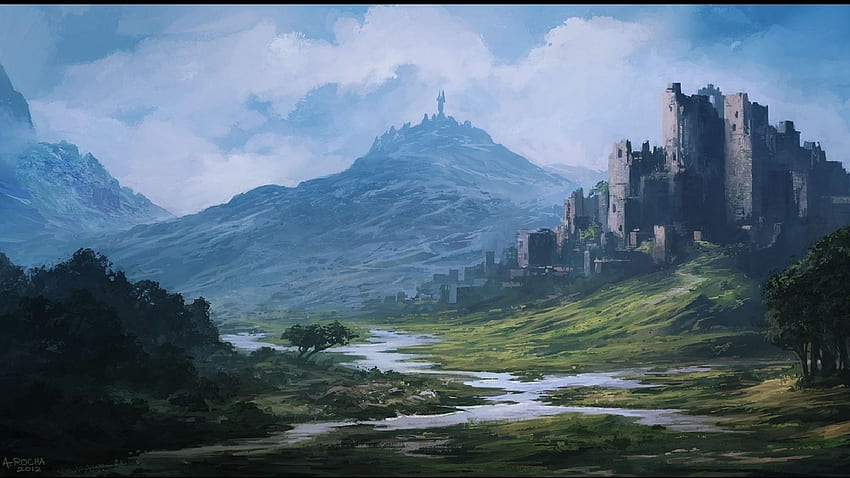 Fantasy Landscape background, Epic Landscape HD wallpaper