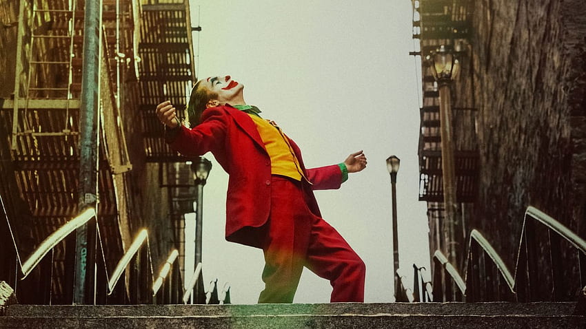 joker, 2019 filmi, kırmızı takım elbise, poster HD duvar kağıdı