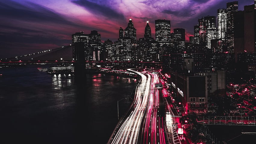 Manhattan City At Night Resolution , , Background, and, Late Night HD wallpaper