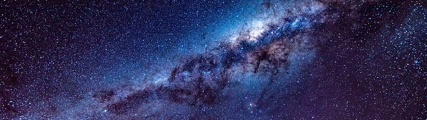 Млечен път, Звезди, 3840x1080 Космос HD тапет