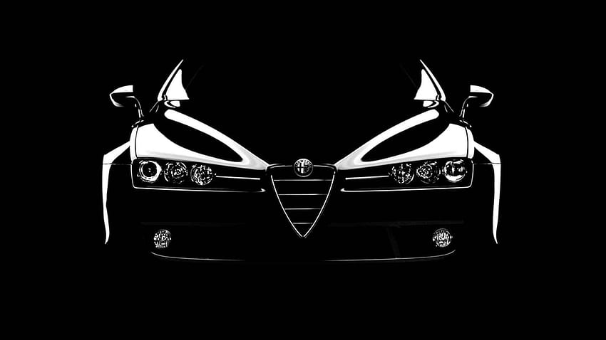 Czarne samochody Alfy Romeo. Alfa Romeo Brera, Alfa Tapeta HD