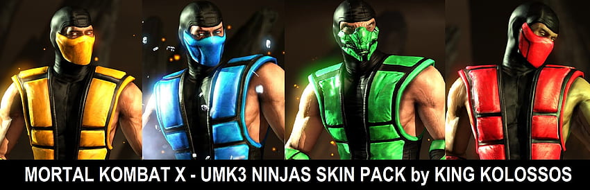 5 - MKX - [ UMK3 Ninjas Skin Pack ] โดย King Kolossos mod สำหรับ Mortal Kombat X วอลล์เปเปอร์ HD