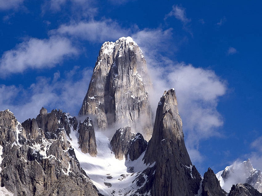 自然, 雲, 岩, 山, 頂点, 上, パキスタン 高画質の壁紙