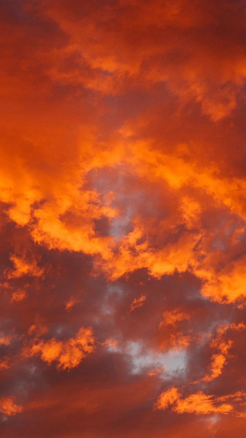 Orange Sky Aesthetic, Orange Cloud HD phone wallpaper