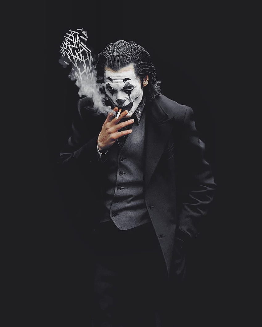 Fan ART Joker 2019 โจ๊กเกอร์ แบล็คแอนด์ไวท์ วอลล์เปเปอร์โทรศัพท์ HD