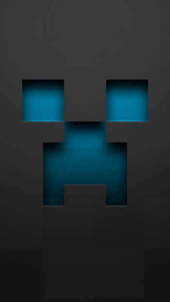 Minecraft blue creeper gray pixelart . iPhone . Minecraft , Minecraft, Game  iphone HD phone wallpaper | Pxfuel