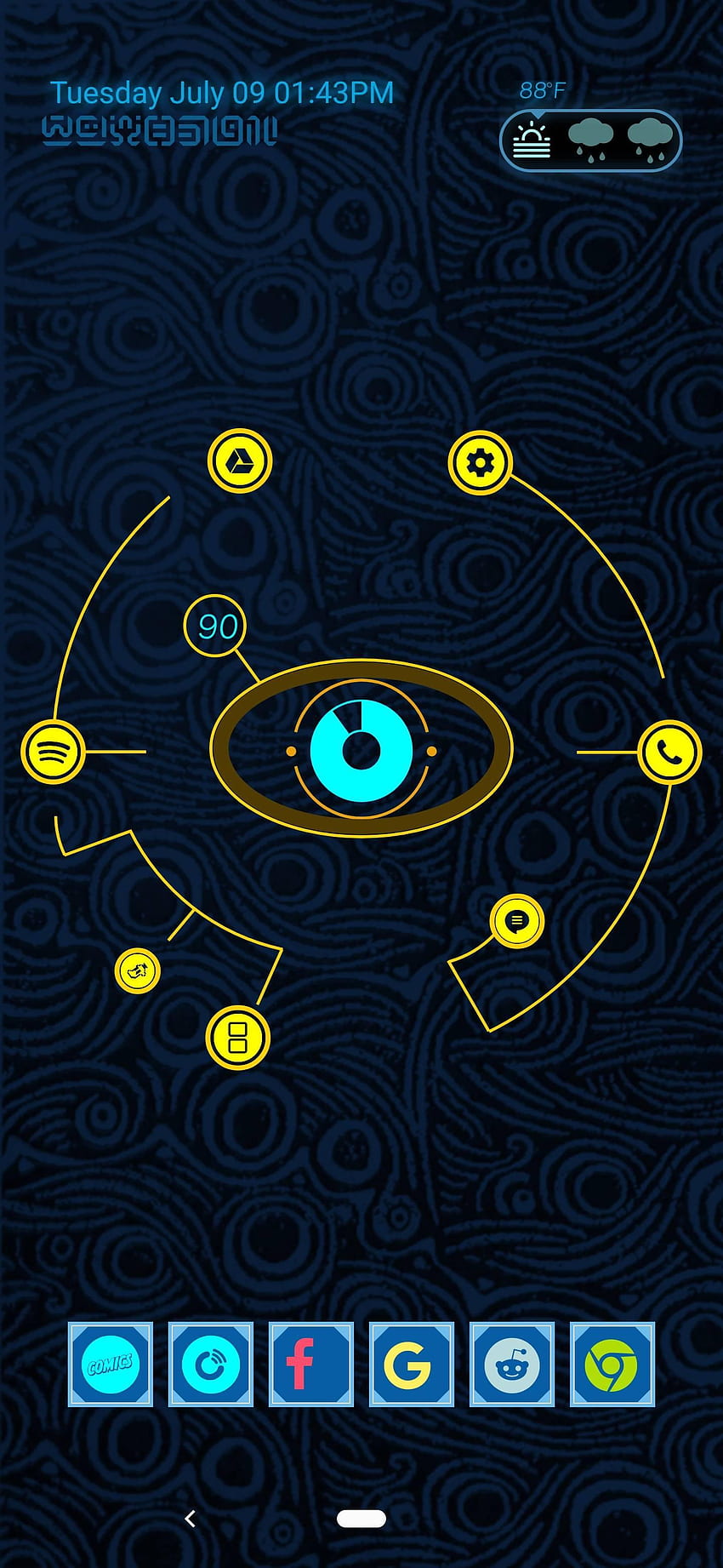 Icono de Android Sheikah Slate, Sheikah Slate fondo de pantalla del teléfono