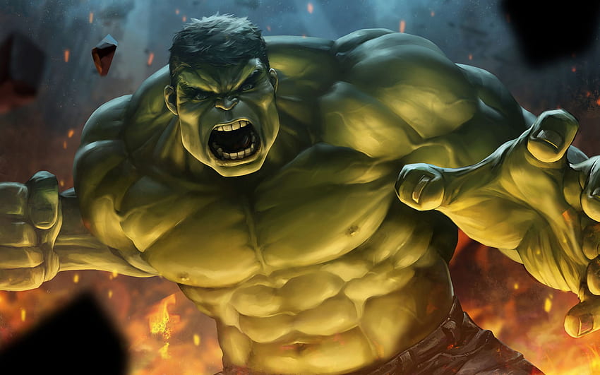 Hulk arrabbiato, supereroe, arte Sfondo HD