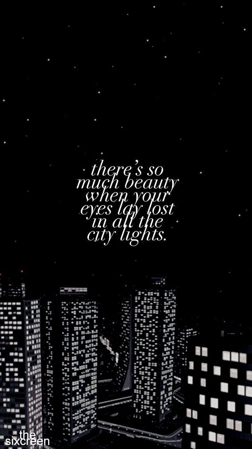 city lights photography with quotes