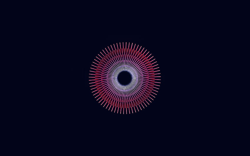 Line Circle Minimal Dark Black Pattern Background HD wallpaper