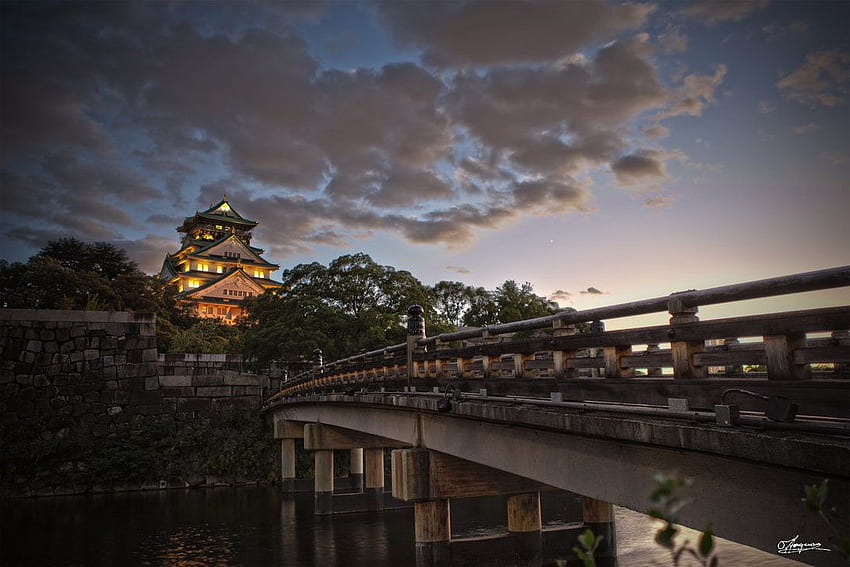 Замъкът в Осака 1 HD тапет
