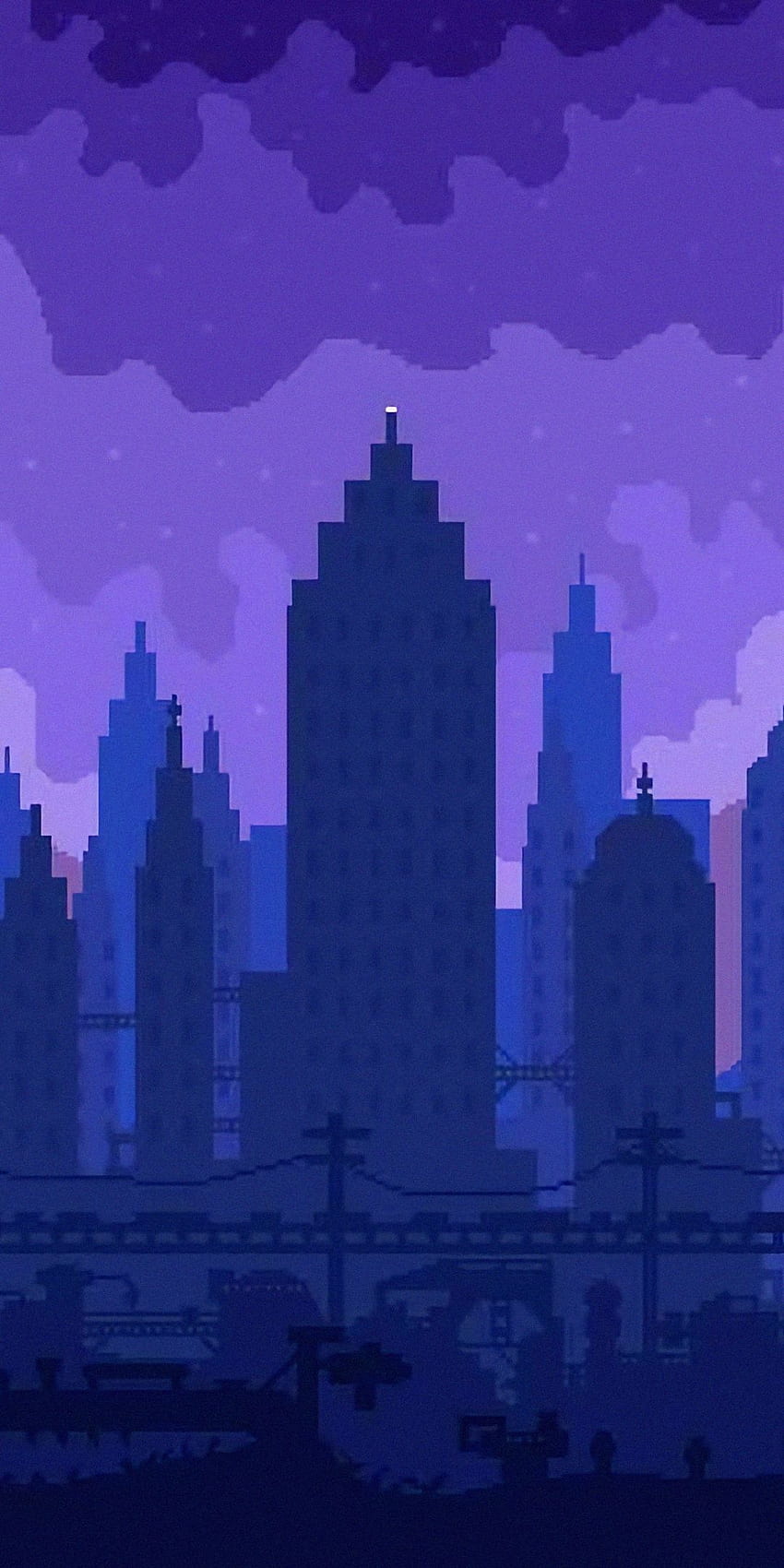 High skies, buildings, silhouette, cityscape, pixel art . Cityscape , Cool pixel art, Pixel art background, Dark Pixel Art HD phone wallpaper