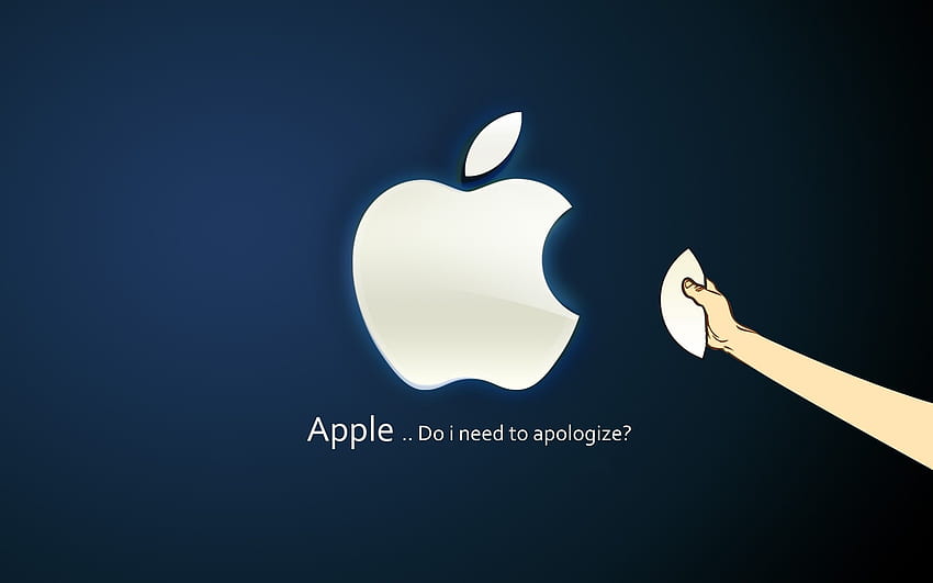 the Apple Apologize , Apple Apologize iPhone, Funny Computer HD wallpaper