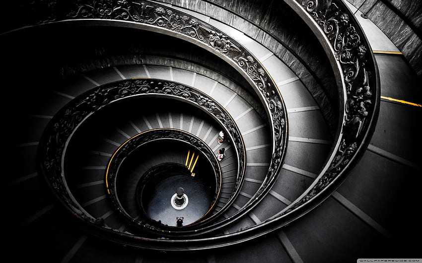 Spiral Stairs, Vatican Museums ❤ for • Dual HD wallpaper